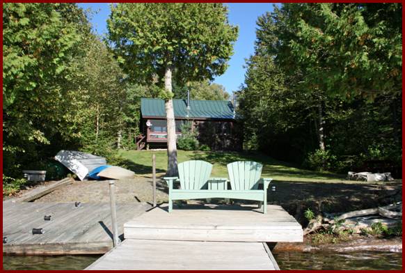 Front View, Vacation Rentals, Cabins, Waterfront Cabins for Rent in Rangeley Maine, Cottage for Rent